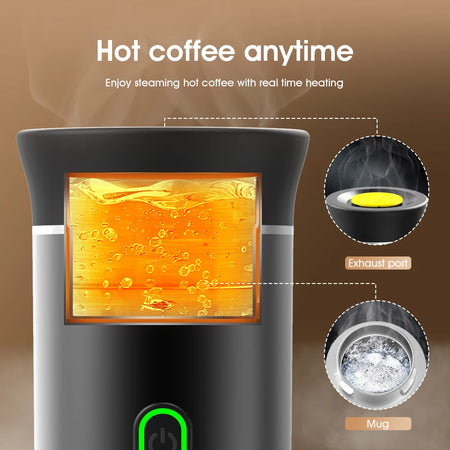 DENOKIN 3-in-1 Wireless Portable Espresso Coffee Machine