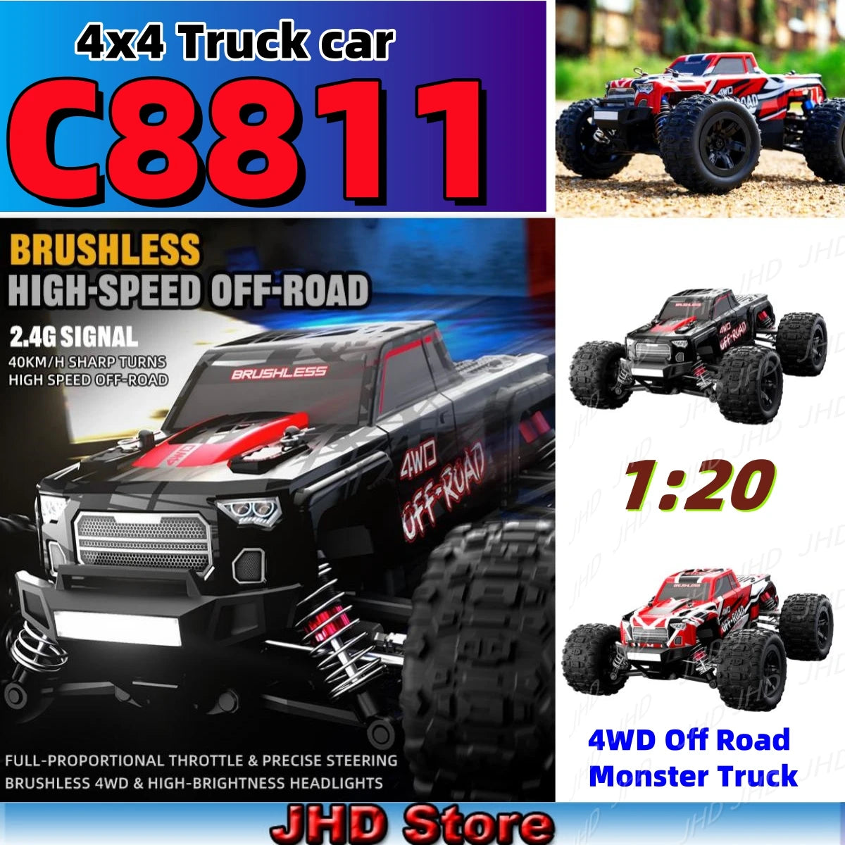 JJRC C8811 - High Speed Brushless Motor 4x4 Off Road