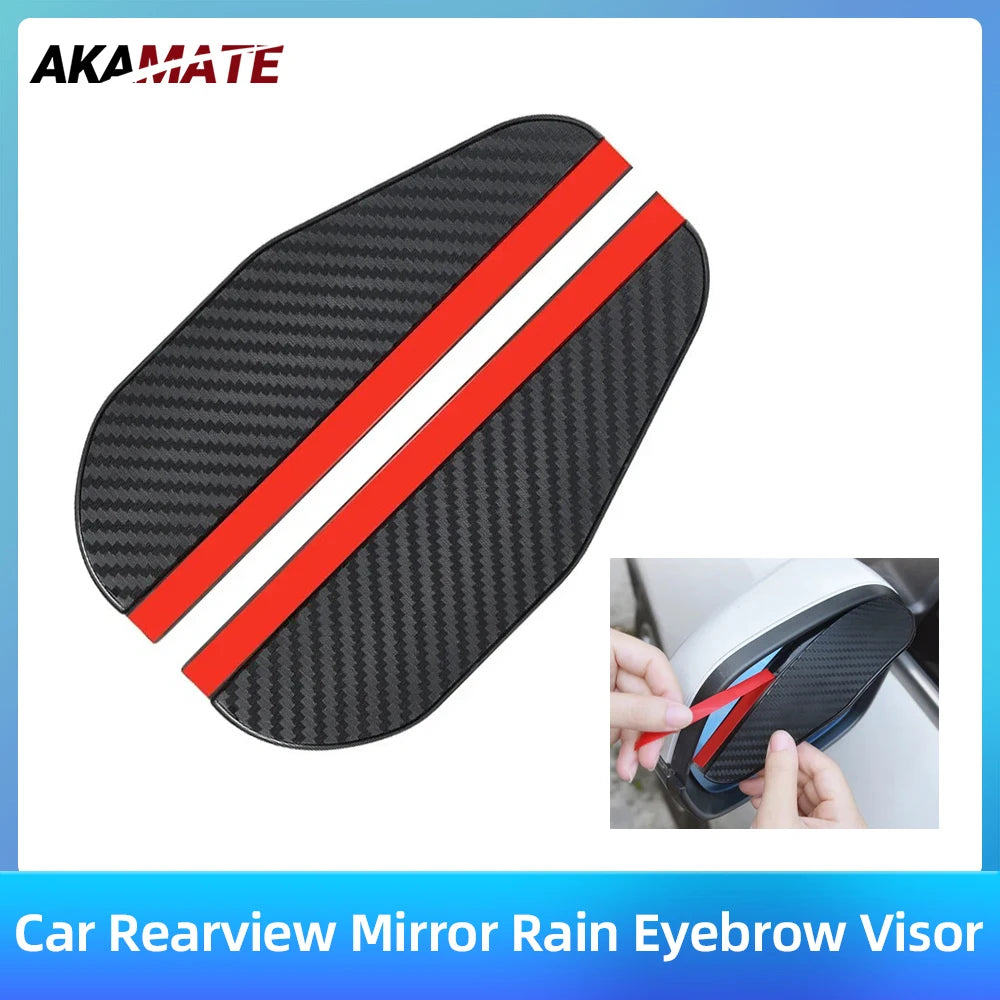 HSJ02 Car Mirror Rain Shield &ndash; Thickened Carbon Fiber