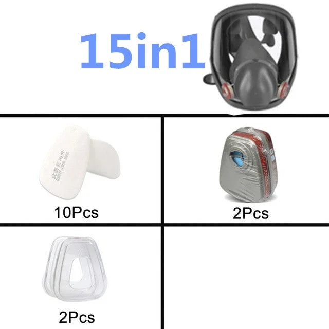 6800 Gas Mask &ndash; Anti-Fog Full Face Protection 15in1