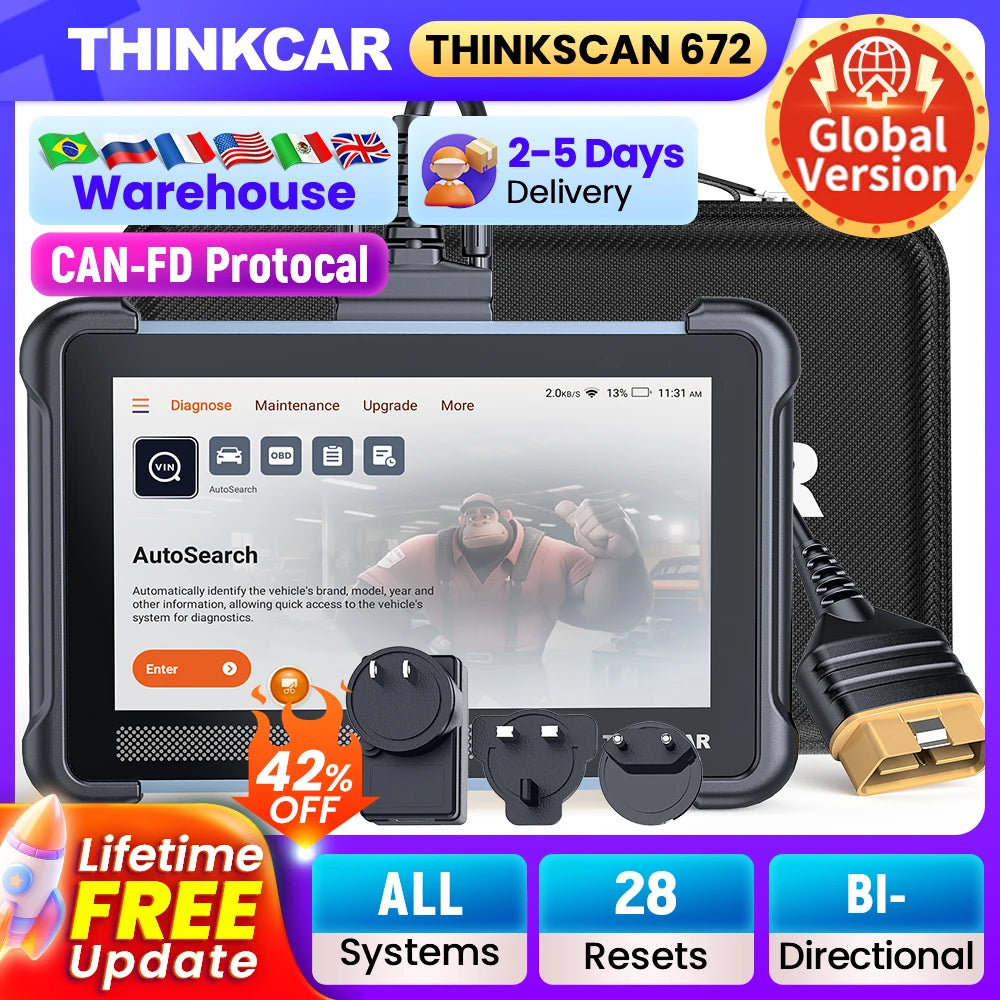 Thinkcar Thinkscan 672 Diagnostic Tool &ndash; Bidirectional Scan