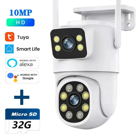 10MP Dual Lens Tuya Wifi Camera