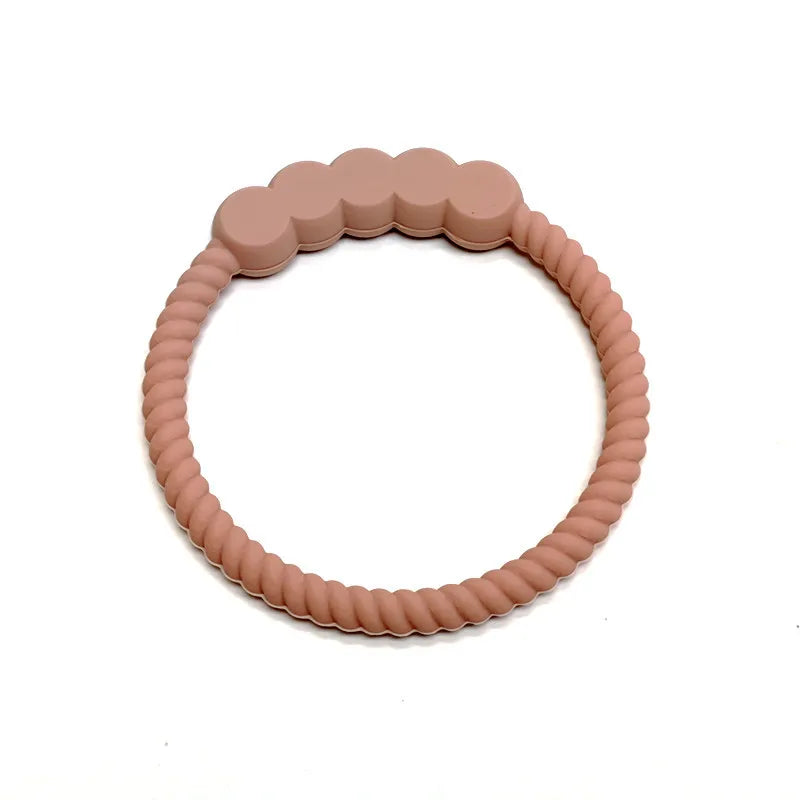 Silicone Animal Teether Set &ndash; Safe and Soothing Designs for Babies Peach color