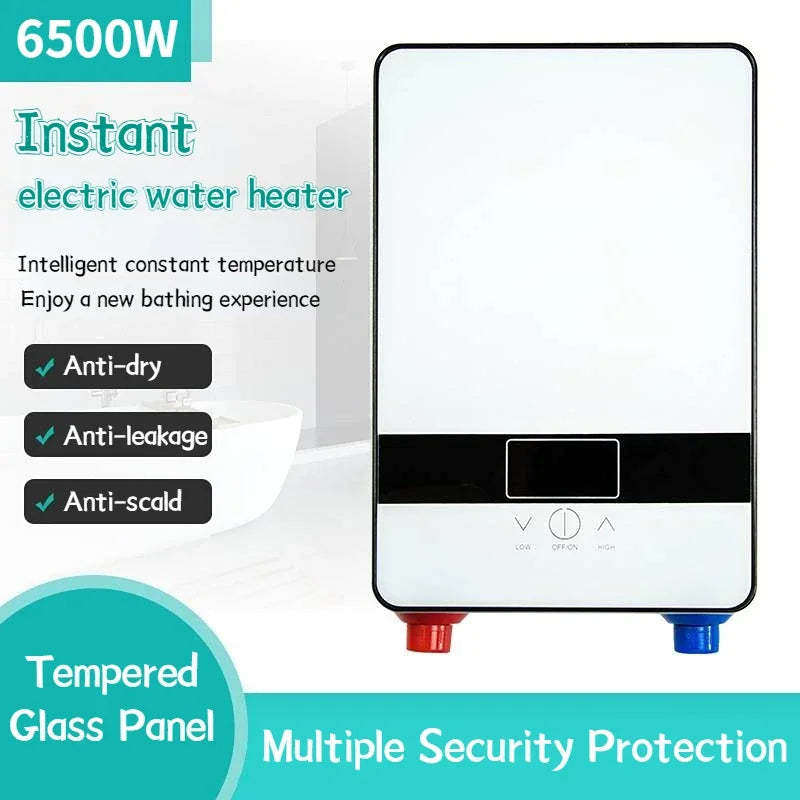 TMISHION Chauffe-eau instantané Chauffe-eau électrique instantané sans réservoir 220V 6500W pour TMISHION Chauffe-eau instantané Chauffe-eau électrique instantané sans réservoir 220V 6500W pour