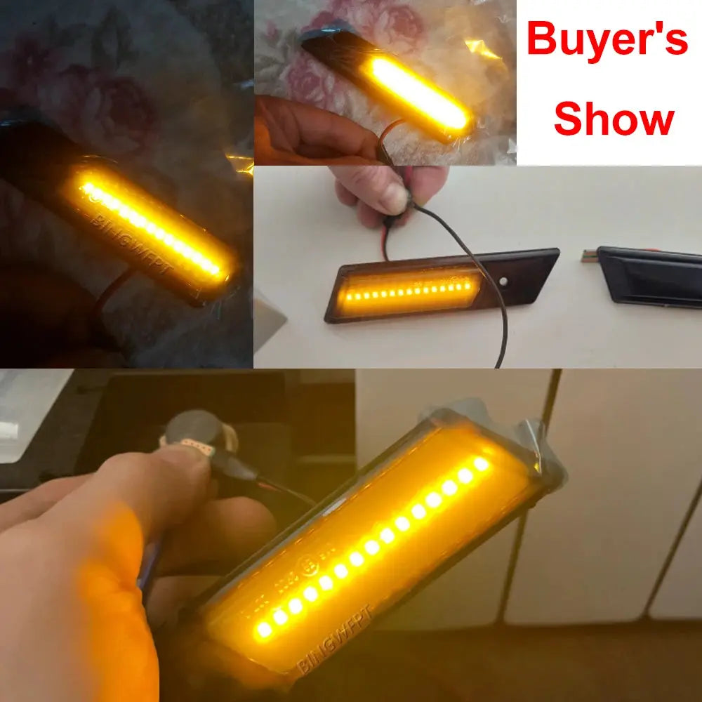 2PCS/LOT Flashing Sequential Dynamic Turn Signal Side Marker Lamp For BMW E30 E32 E34 E36 Led Light 1990-1996 M3 M5 3 5 7 Series by InterCyprus Trading Ltd