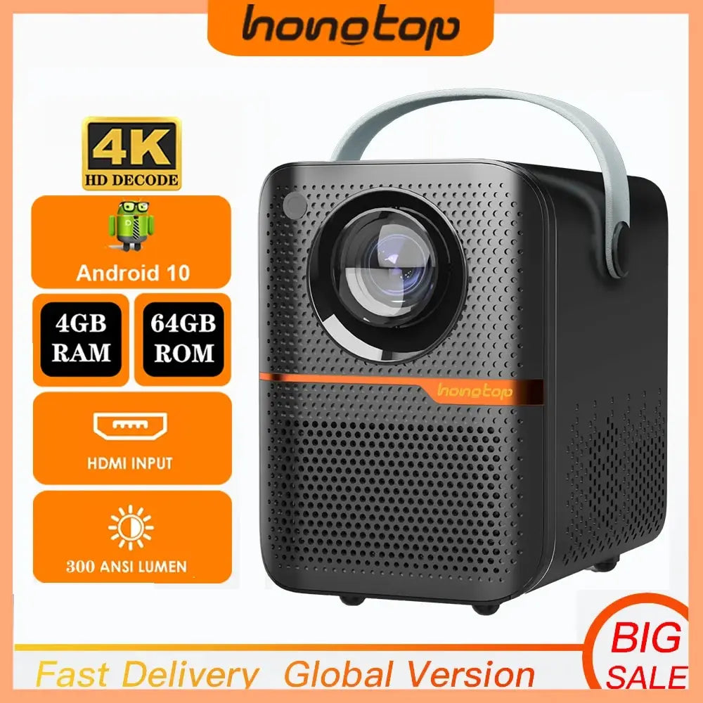 HONGTOP Android Smart Mini Projector &ndash; Ultra Bright 300 ANSI