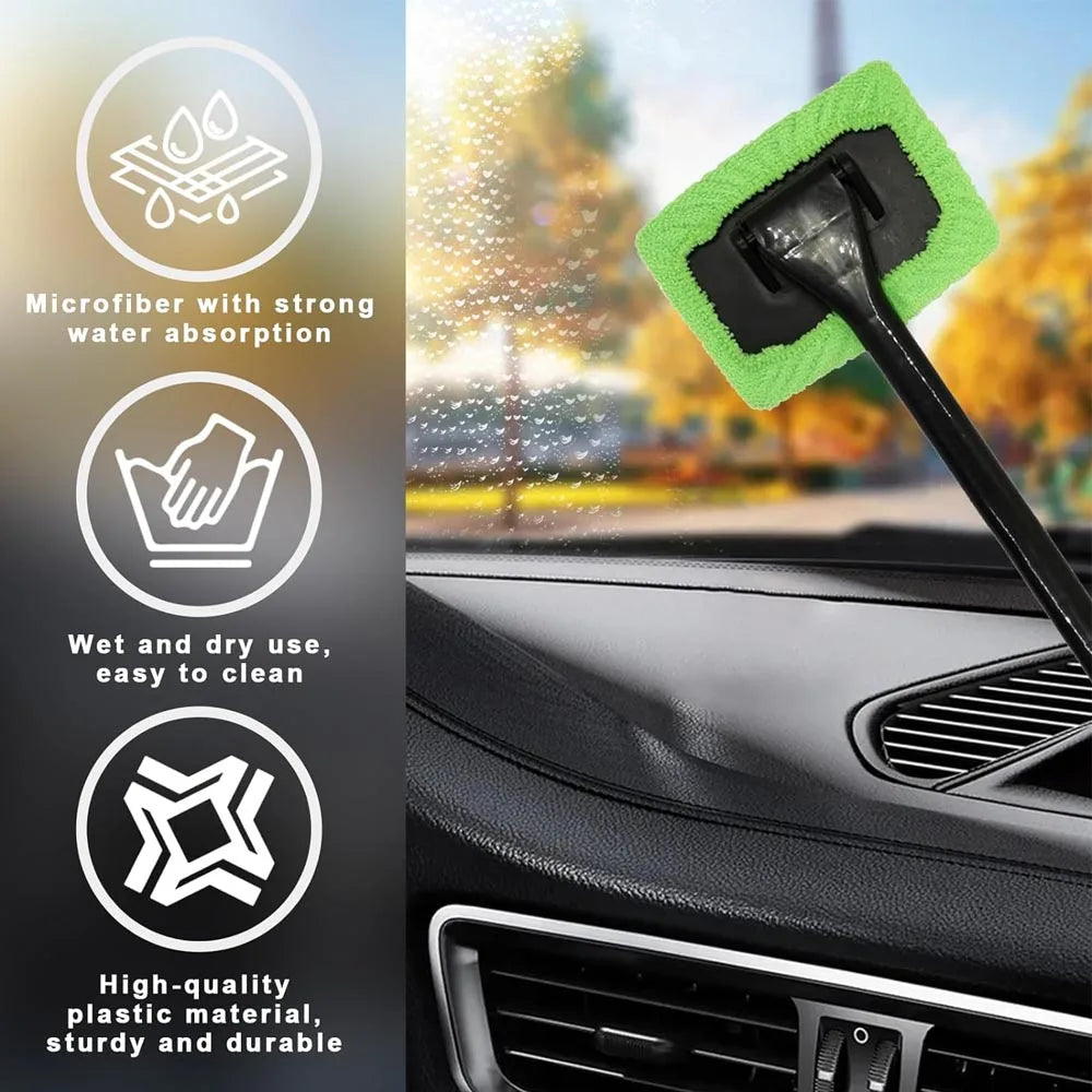 Brangdy Microfiber Car Window Cleaner Brush Kit