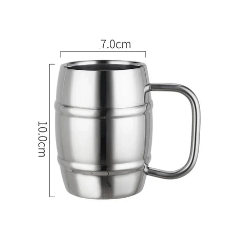 Hot Double Wall Stainless Steel Beer Mug &ndash; Portable 450ml / 401-500ml