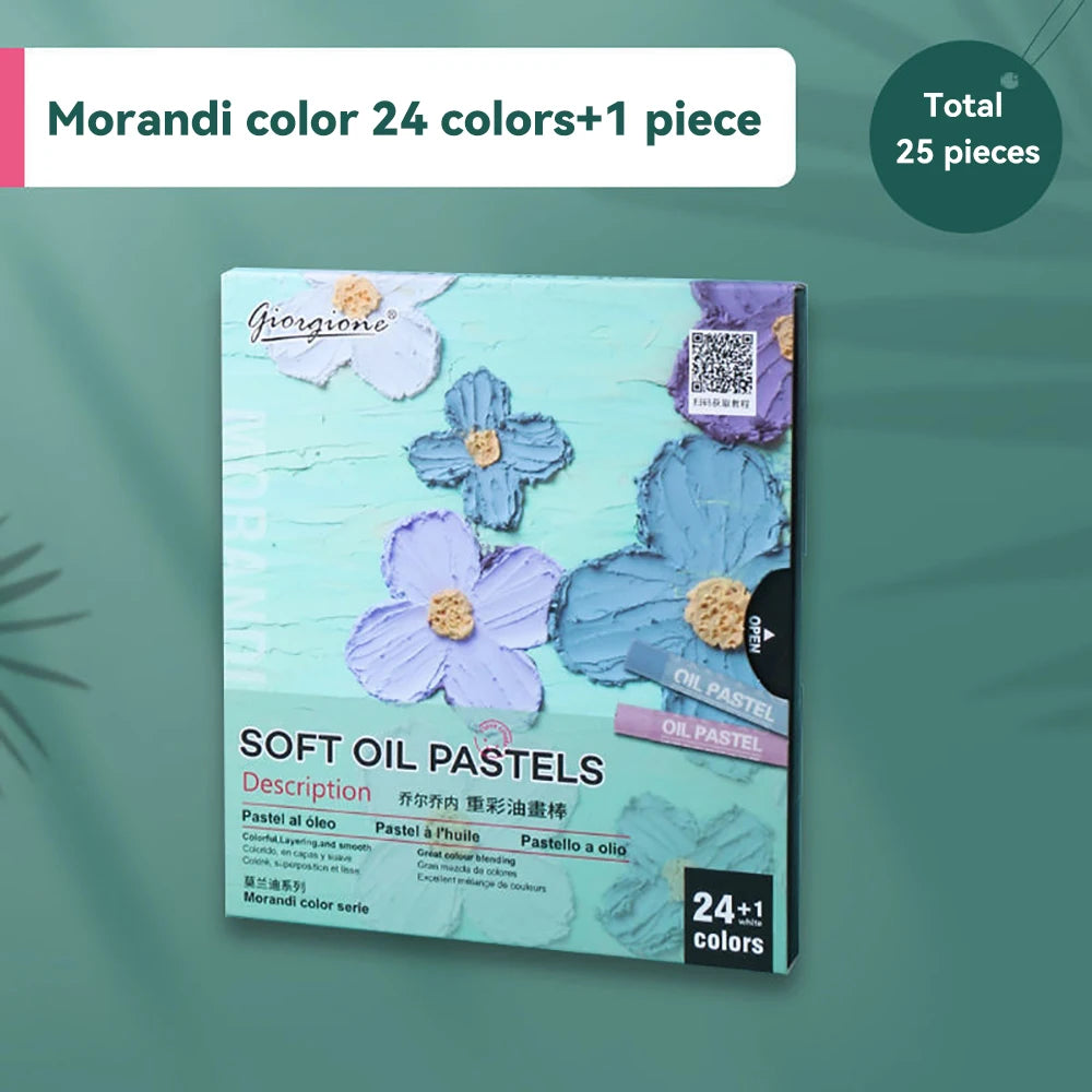 Artist Soft Oil Pastel Set &ndash; Non Toxic Washable Colors Morandi 25Pcs