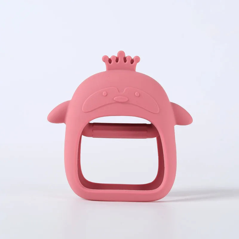 Cute Baby Hands Teether &ndash; Safe Silicone for Teething Relief B Red