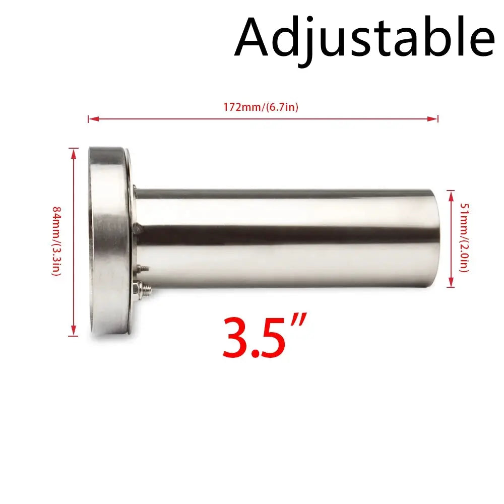 Universal 3.5' /4'' / 4.5'' Round Steel Removable Stainless Steel Car Exhaust Muffler by InterCyprus Trading Ltd