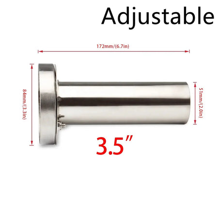 Universal 3.5' /4'' / 4.5'' Round Steel Removable Stainless Steel Car Exhaust Muffler by InterCyprus Trading Ltd