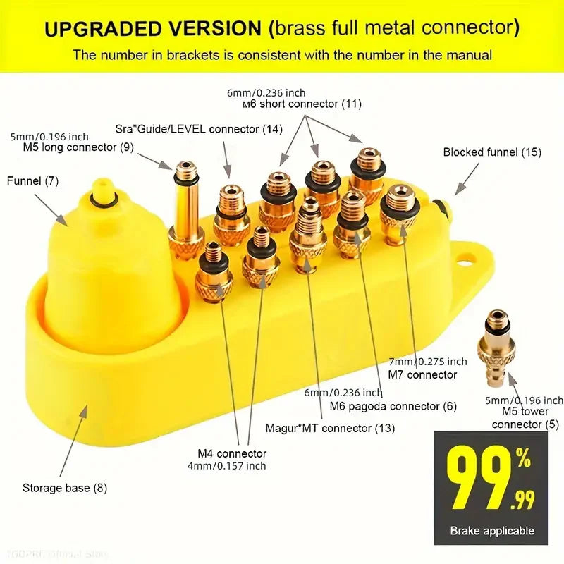 TOOPRE-pyörän jarruöljynvaihtosarja Shimano Magura Tektro SRAM:lle, öljytyökalu