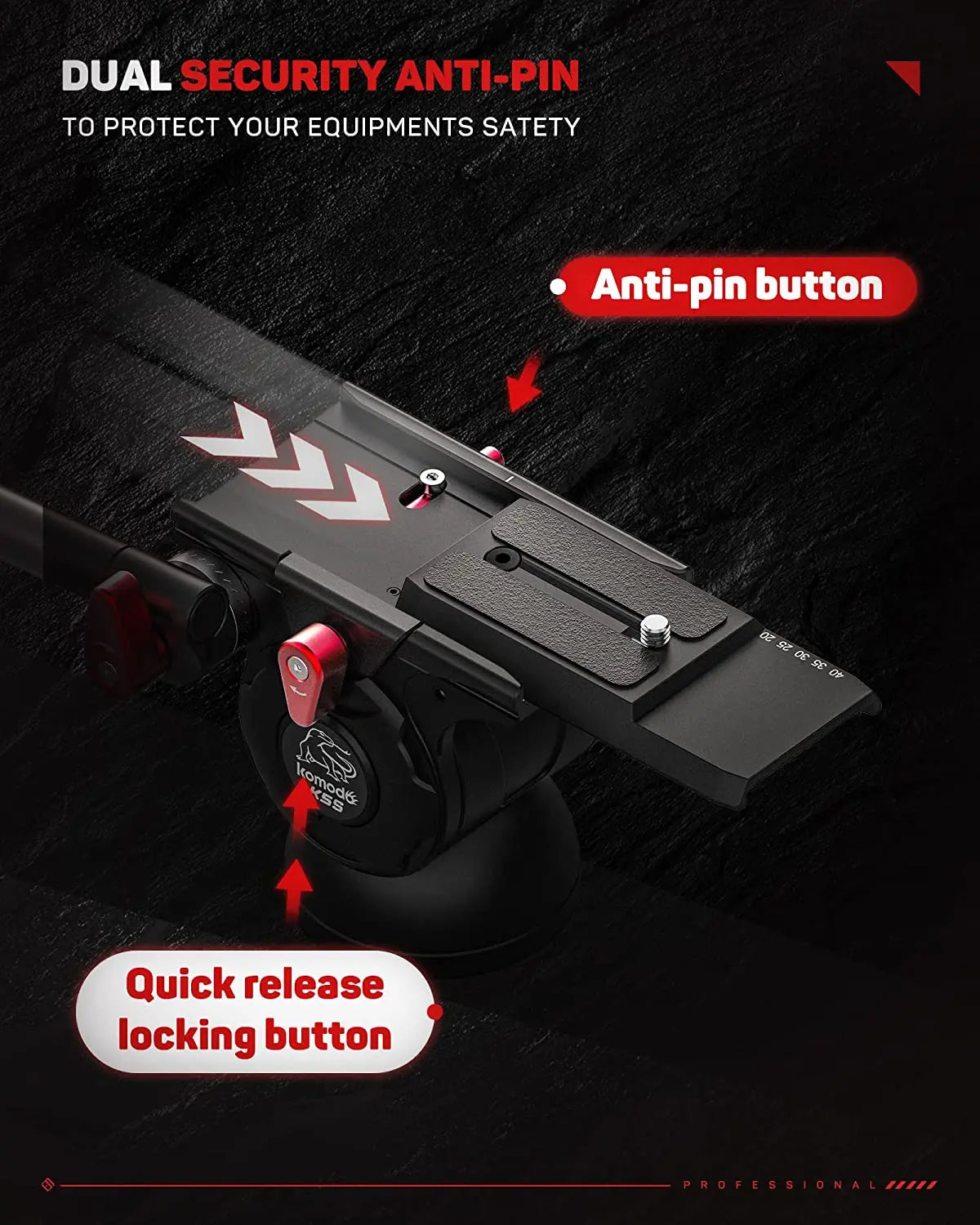 IFOOTAGE Komodo K5S Fluid Head &ndash; Lightweight Aluminum Build