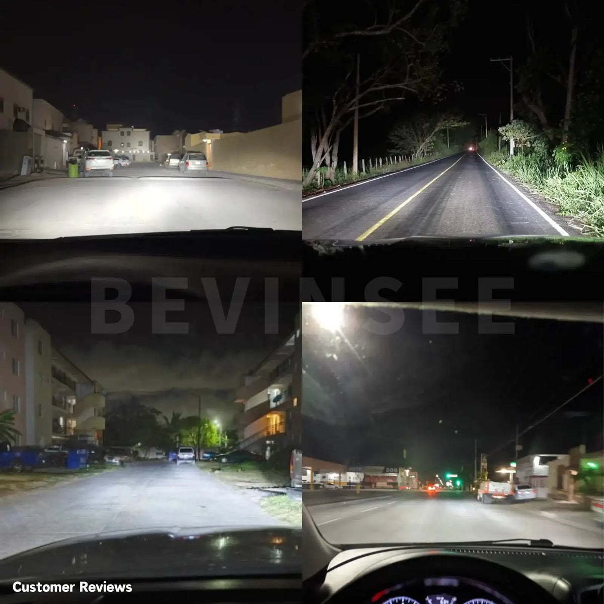 Bevinsee V45 LED Headlight Bulbs 12V CANBUS H4 H7 H11