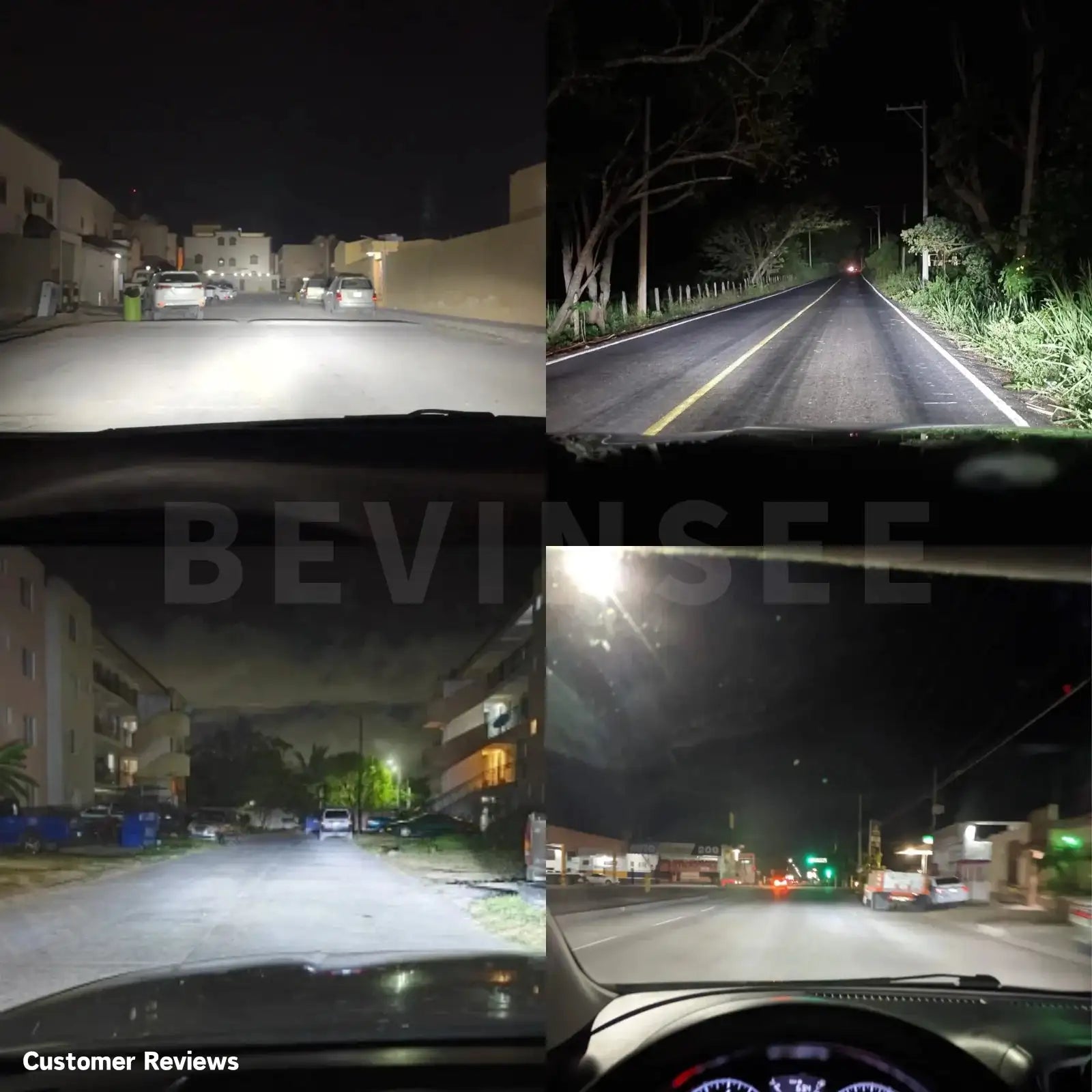 Bevinsee V45 LED Headlight Bulbs 12V CANBUS H4 H7 H11