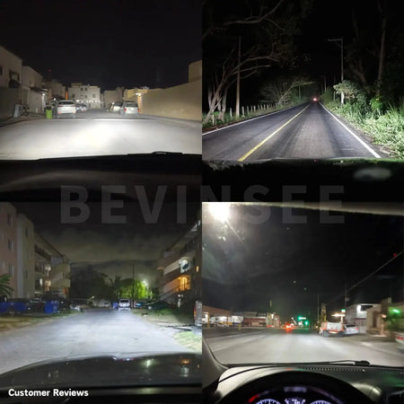 Bevinsee V45 LED Headlight Bulbs 12V CANBUS H4 H7 H11