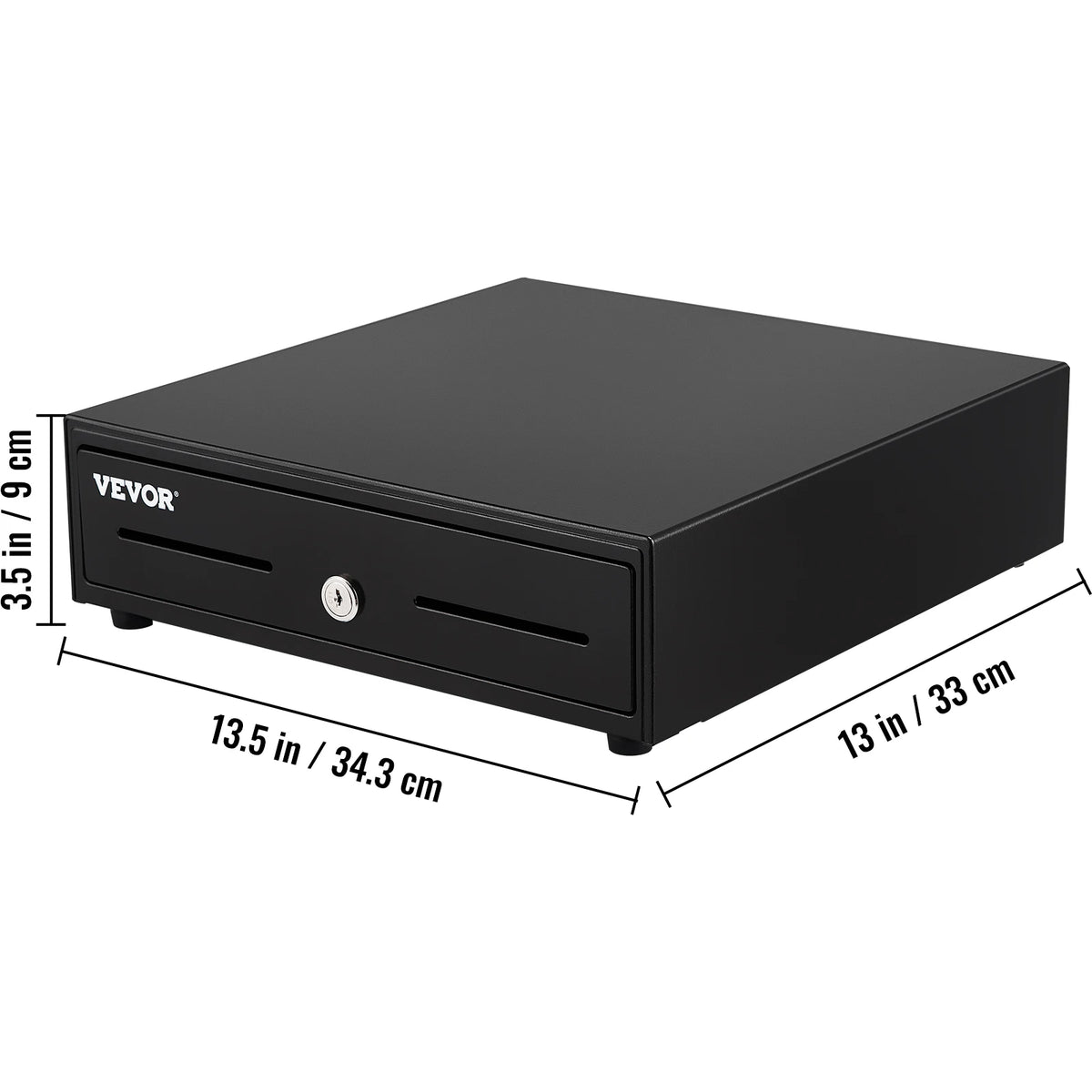 SucceBuy 13 Inch Cash Drawer &ndash; Removable Tray and 2 Keys