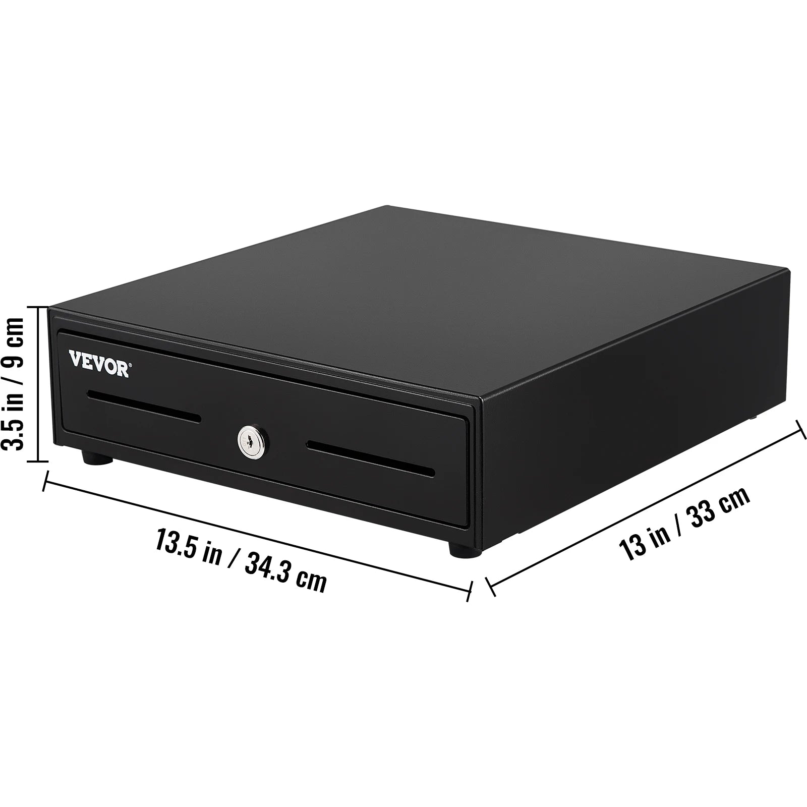 SucceBuy 13 Inch Cash Drawer &ndash; Removable Tray and 2 Keys