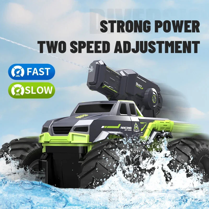 Amphibious RC Car With Water Gun &ndash; Gesture Sensing Off Road