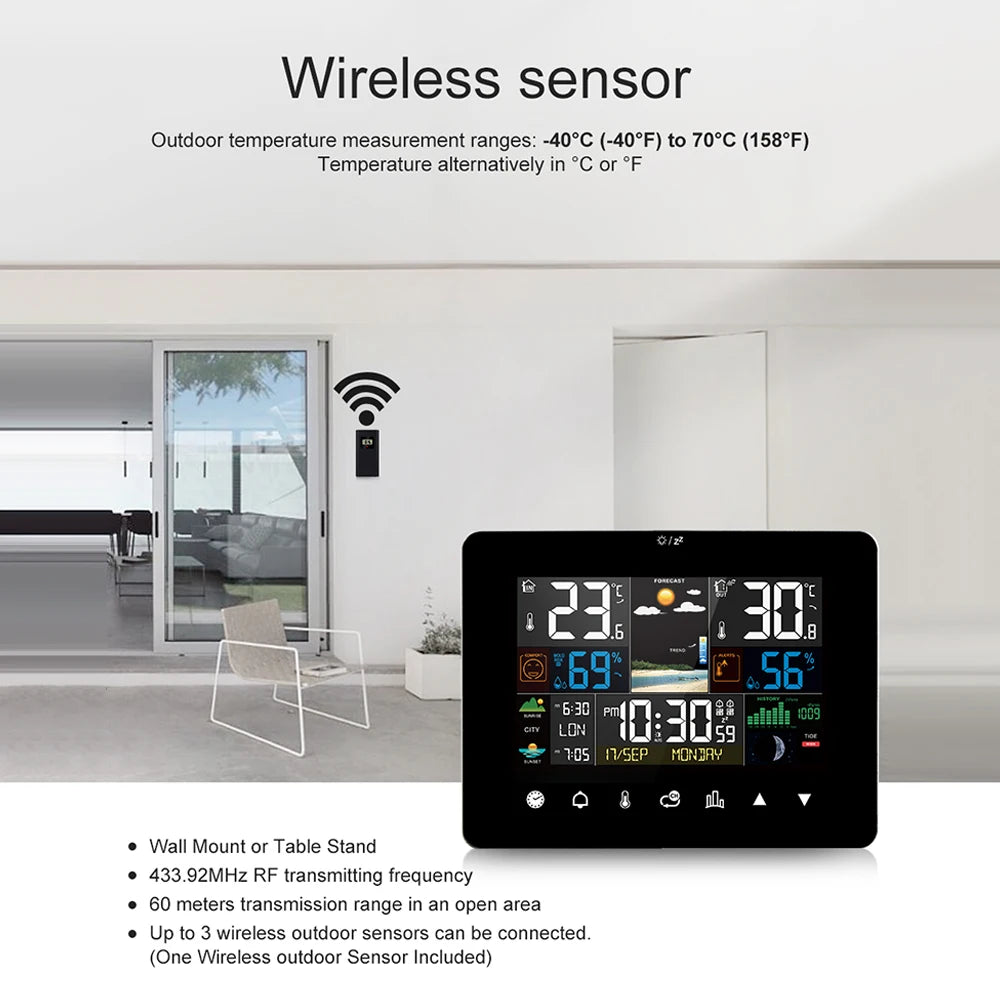 Multifunctional Weather Station &ndash; Touch Screen &amp; Wireless Sensor