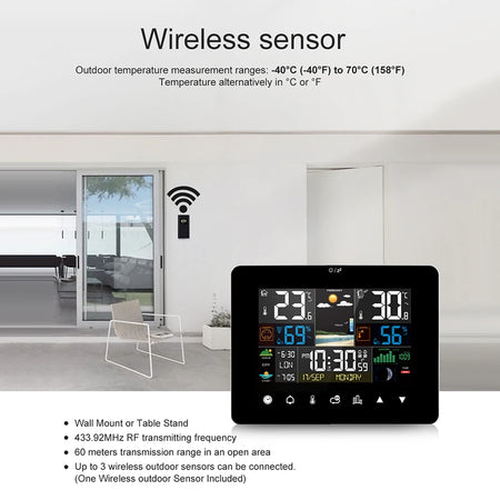 Multifunctional Weather Station &ndash; Touch Screen &amp; Wireless Sensor