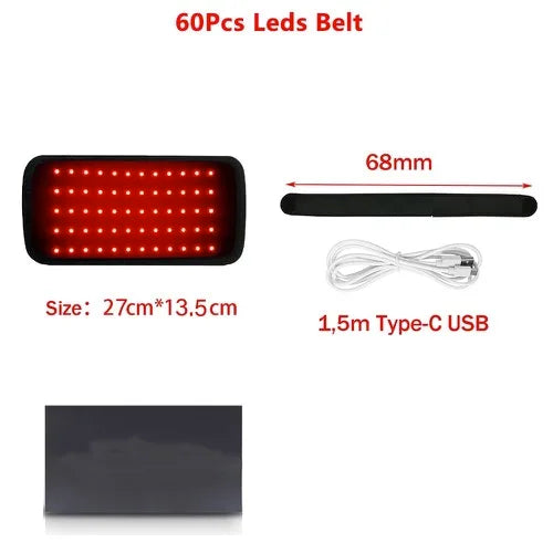 Red Infrared LED Light Pad - Pain Relief and Slimming 60Leds WithBox-Black