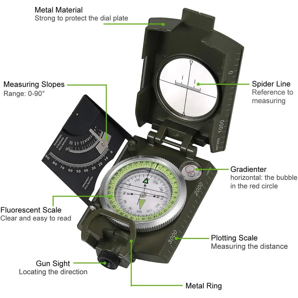 Outdoor Military Compass &ndash; Waterproof And Durable Navigation