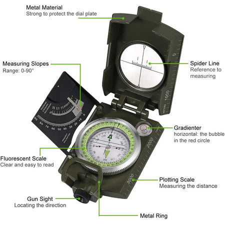 Outdoor Military Compass &ndash; Waterproof And Durable Navigation