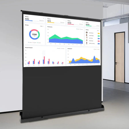 80 Inch Portable Projection Screen 1.2 Gain &ndash; Floor Stand