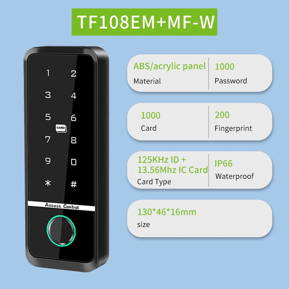 TF9S-EM Outdoor Access Keypad Kit &ndash; Waterproof RFID TF108-EM MF-W
