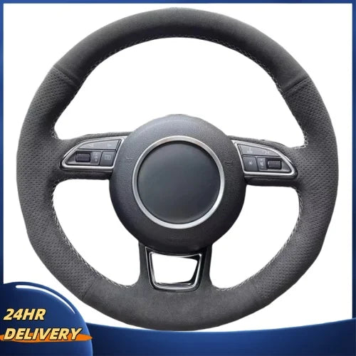 Housse de Volant en Cuir Suédé Antidérapante pour Audi A3 A4 A5 A6 A7