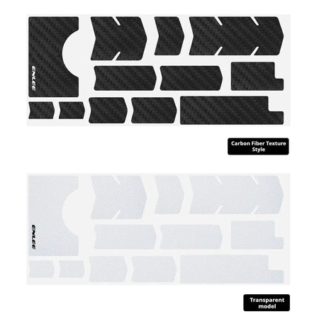 ENLEE carbon fiber textured bicycle protection sticker wear resistant frame tape customized foldable bicycle protection sticker by InterCyprus Trading Ltd