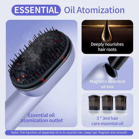 Hair Care Massage Comb &ndash; Vibration Scalp Massager with Spray Applicator