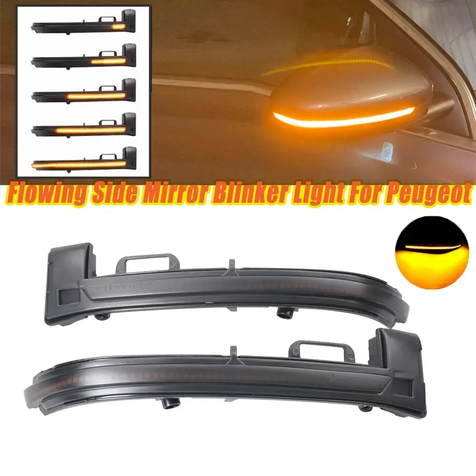 Dual LED Sequential Turn Signal Lights For Peugeot 308 2013-2019 by InterCyprus Trading Ltd