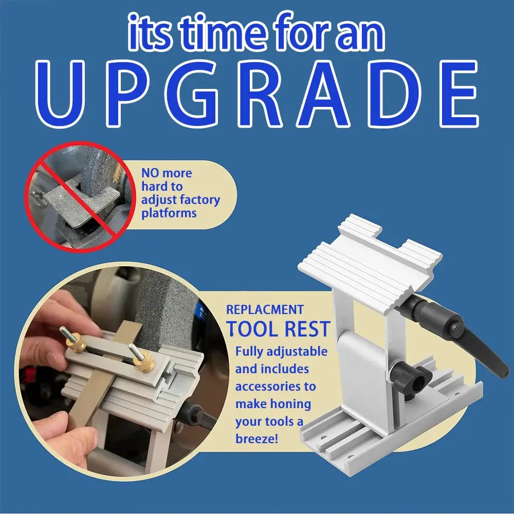 Adjustable Sharpening Tool Rest Jig Bench Grinder Tool for 6 inch or 8 inch Bench Grinders and Sanders by InterCyprus Trading Ltd