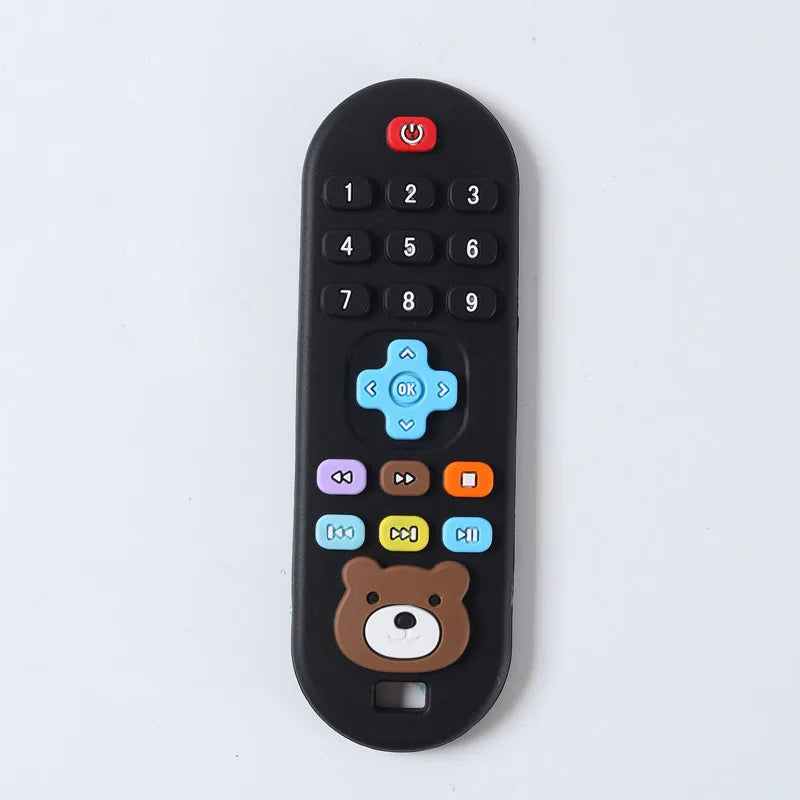 Silicone Remote Control Teether &ndash; Sensory Cute Cartoon Design A