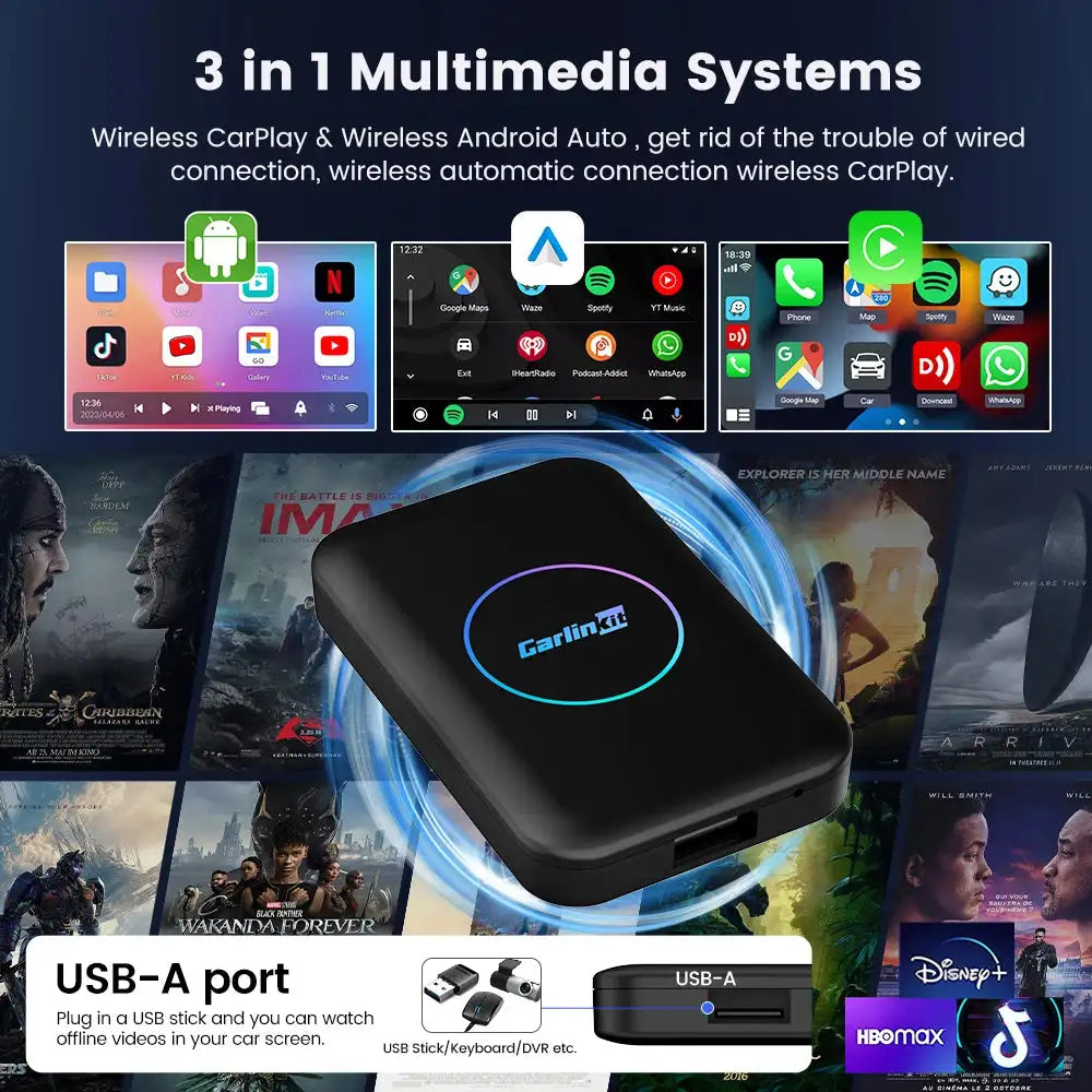 Carlinkit Android Auto Wireless Adapter 32GB CarPlay Ready