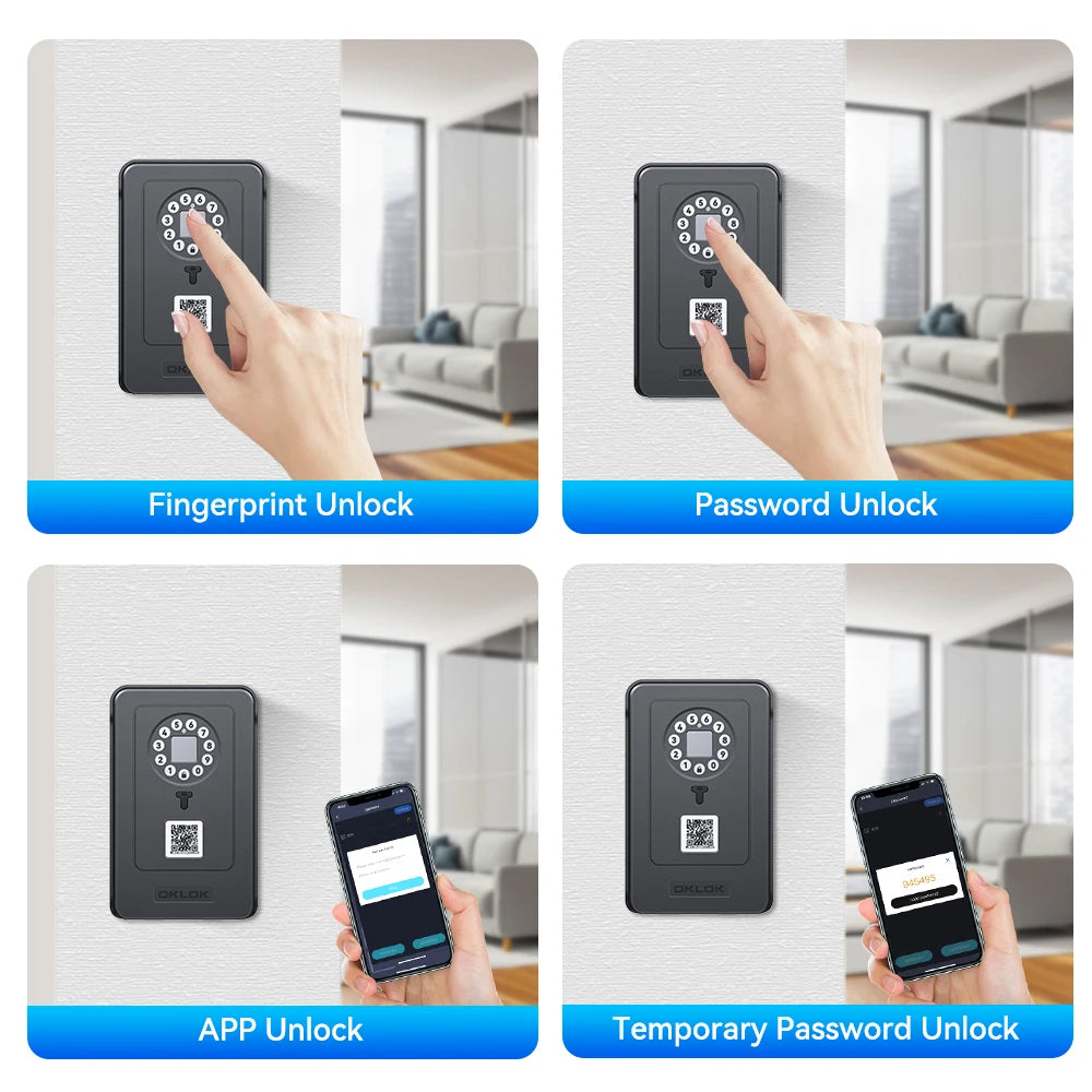 Elecpow Bluetooth Lock Box &ndash; Biometric and Bluetooth Unlock