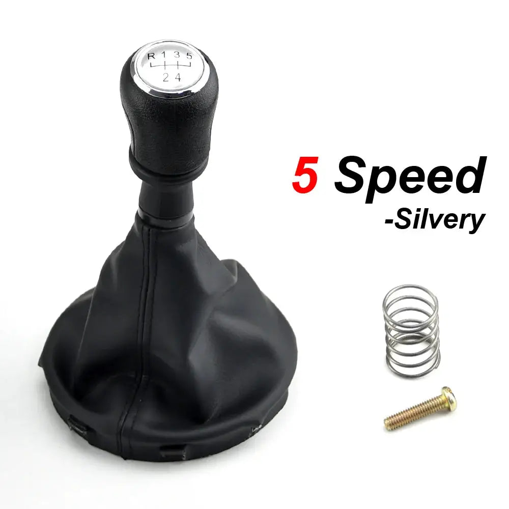 Gear Shift Knob Leather Boot Cover for Volkswagen Transporter T5 T5.1 T6 5/6 Speed by InterCyprus Trading Ltd