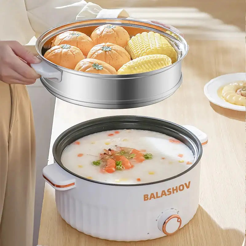 Electric Multi Cooker For Hot Pot Frying Double Layer Soup