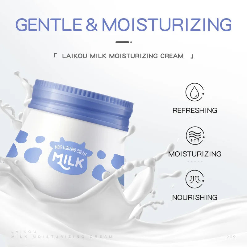 LAIKOU Milk Face Care Cream - Whitening &amp; Anti-Wrinkle Moisturizer