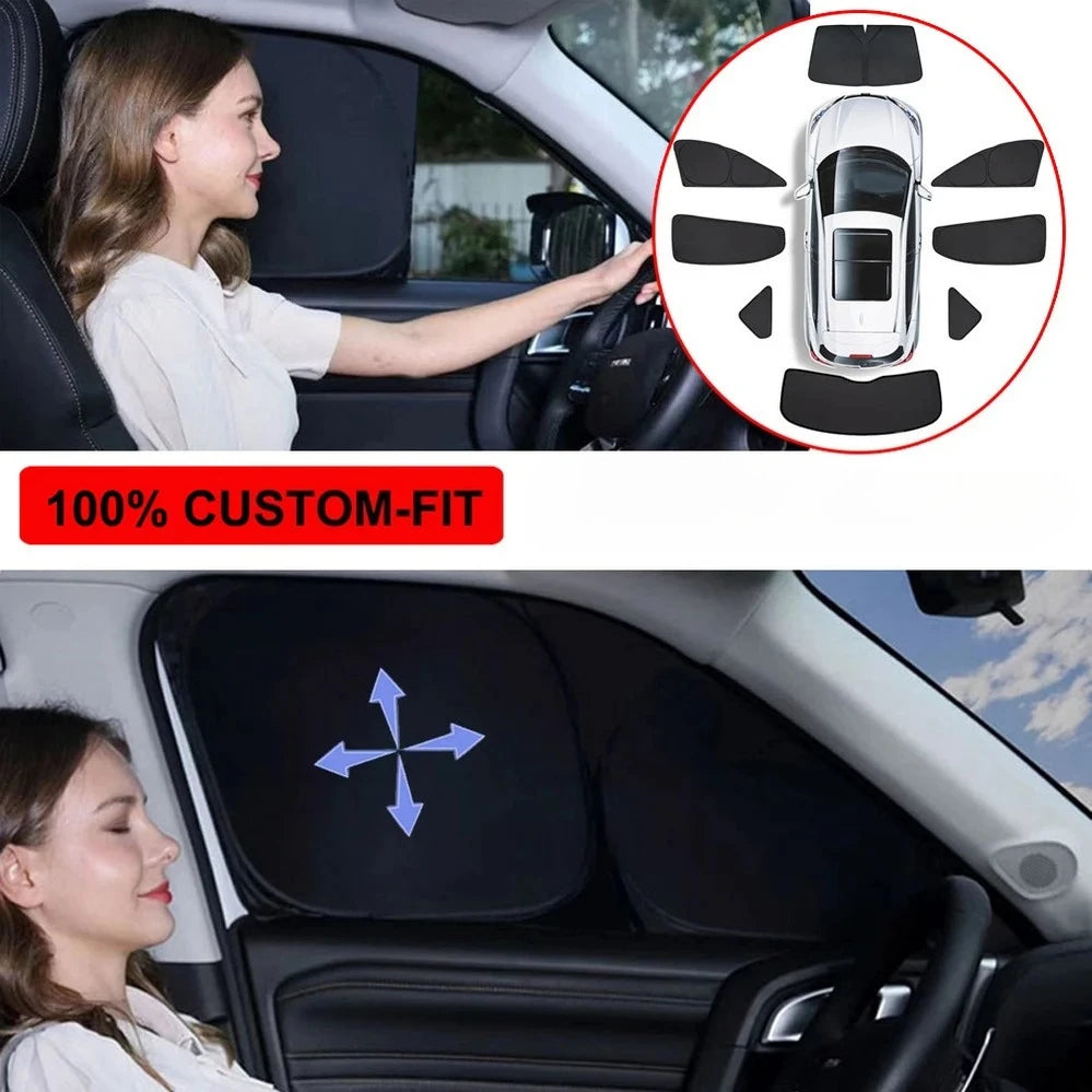 Custom Fit Side Window Sunshade for Tesla Model Y 2024 - UV Protection &amp; Heat Reduction