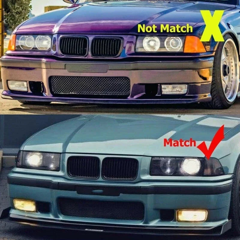 Пара передней решетки радиатора с крепежом ABS для BMW E36 3 серии