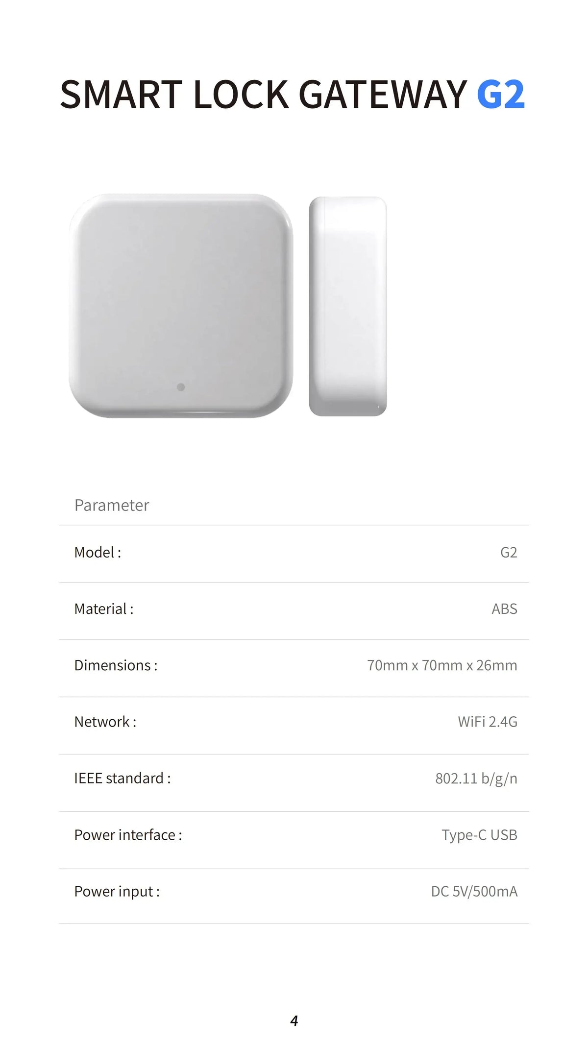 TTlock Gateways G2 G3 G3P G4 &ndash; Bluetooth To 4G WiFi Hub G2 WIFI