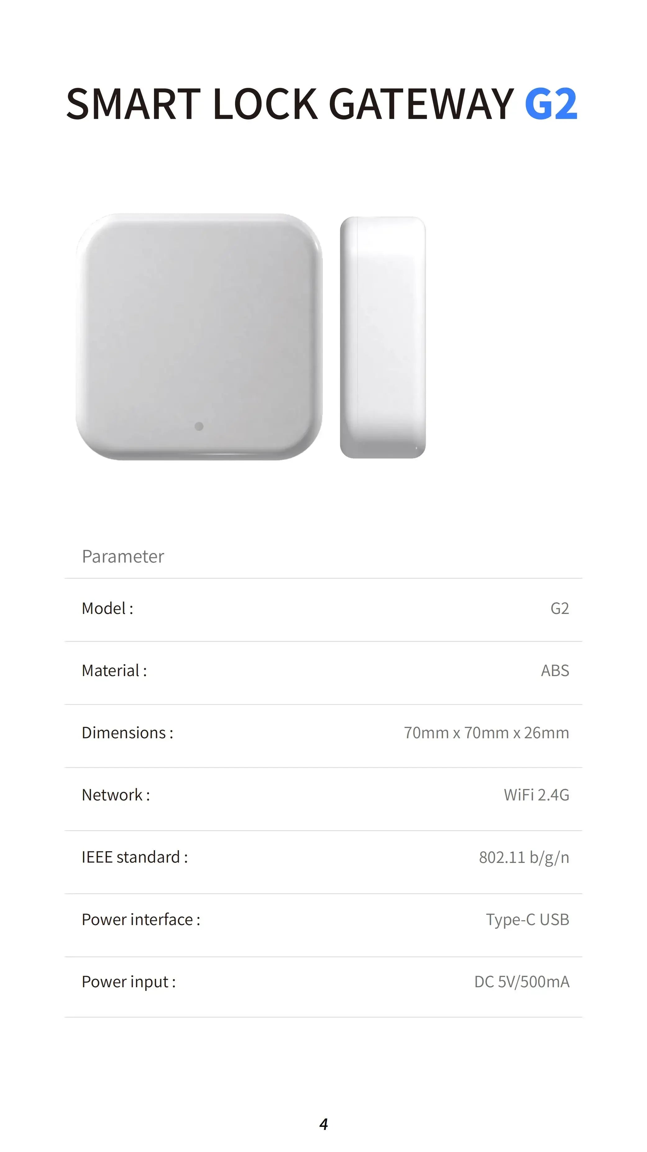 TTlock Gateways G2 G3 G3P G4 &ndash; Bluetooth To 4G WiFi Hub G2 WIFI