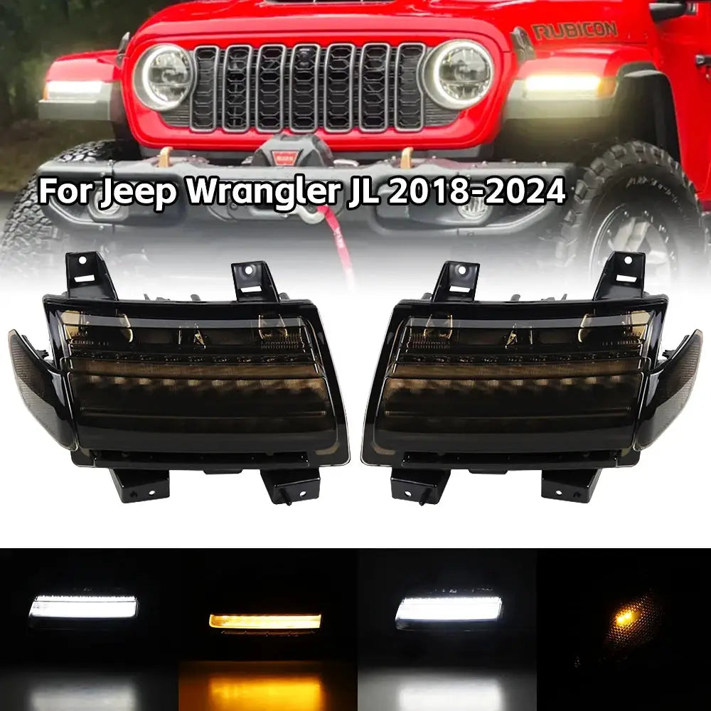 LED Fender Light Turn Signal Lights DRL Side Marker Lights for Jeep Wrangler JL Sahara Rubicon 2018-2025 by InterCyprus Trading Ltd