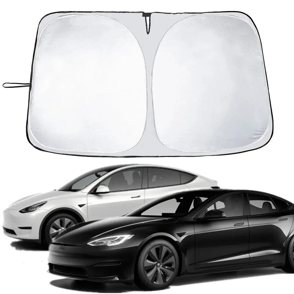 Car Sun Shade Protector Parasol Auto Front Window Sunshade Covers Car Sun Umbrella Cloth for Tesla Model 3/Y 2018-2022 by InterCyprus Trading Ltd