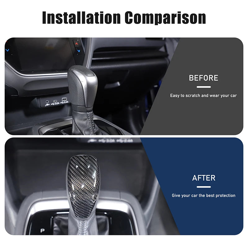 Real Carbon Fiber Gear Cover For Subaru Crosstrek 2023 2024