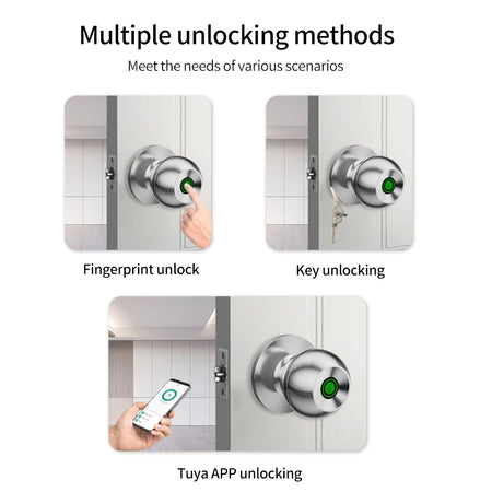 Tuya TTLOCK App Round Door Knob &ndash; Bluetooth App Control